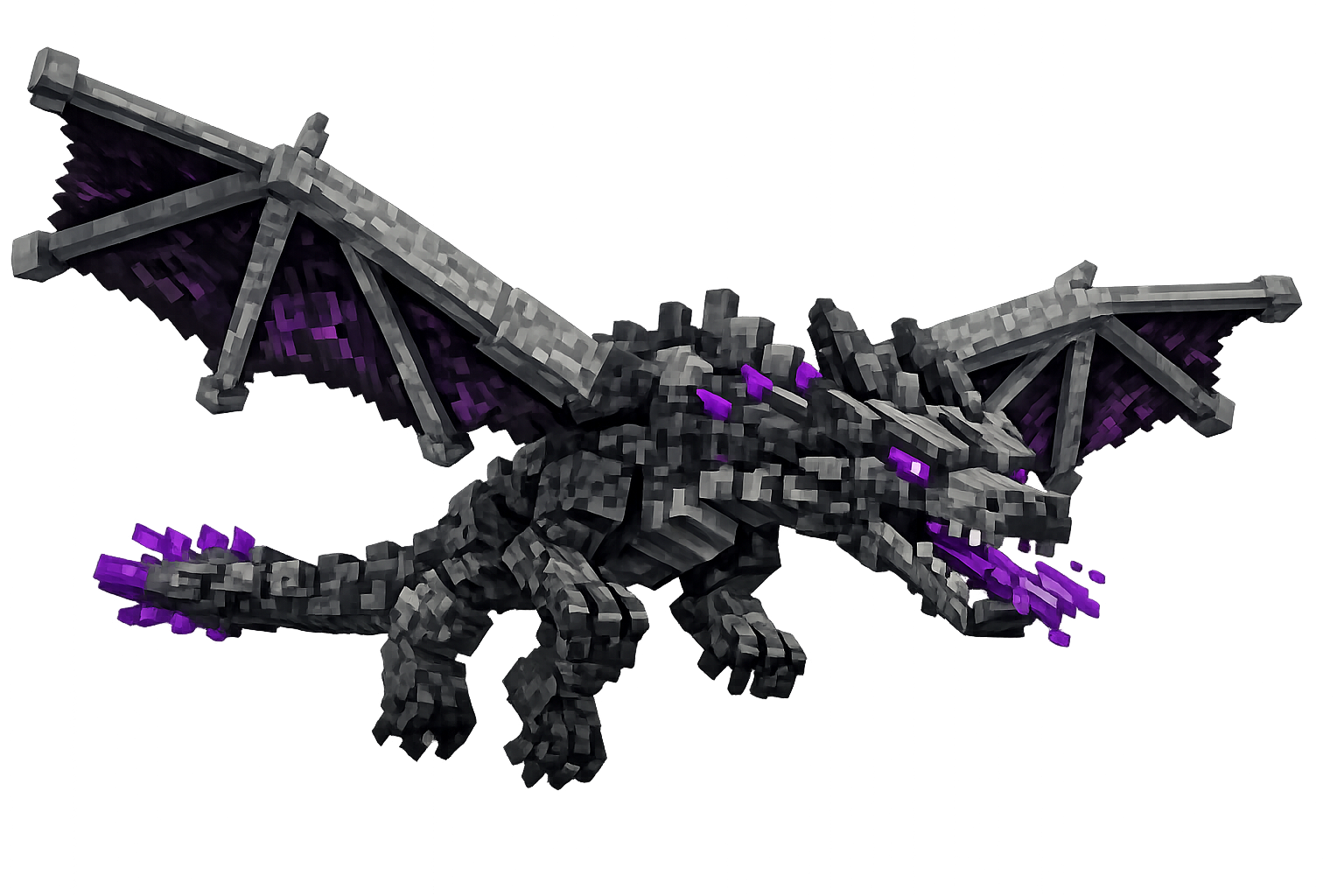 Floating Minecraft dragon